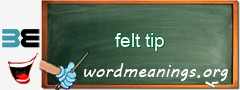 WordMeaning blackboard for felt tip
